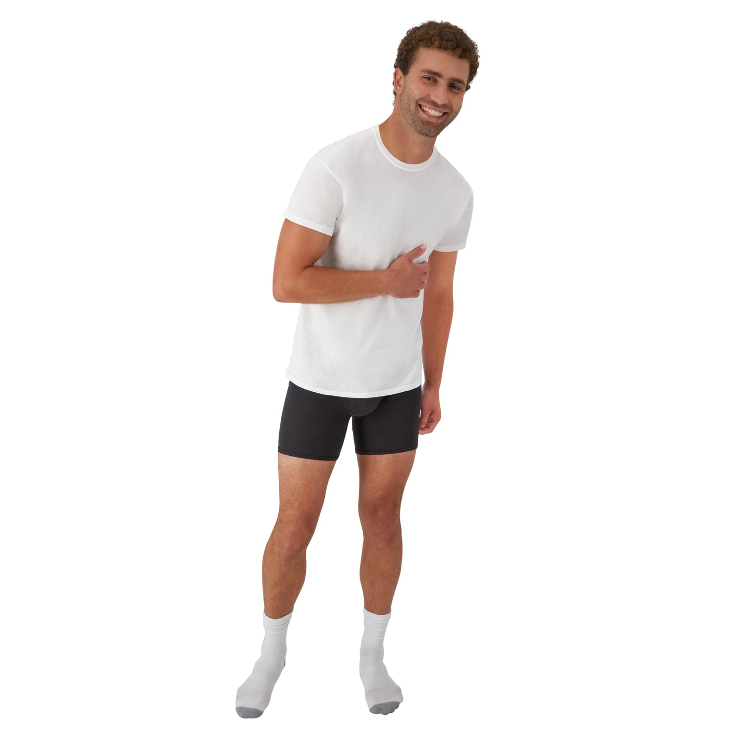 Hanes Men's Undershirt Packs, Stay-Tucked Soft Cotton Undershirts, Best Undershirts for Men, White/Black/Asstd Multipacks