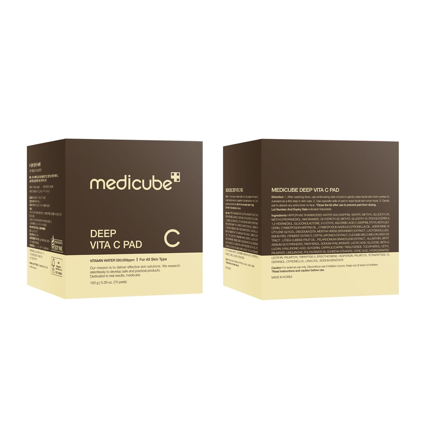 medicube Toner Pads Zero Pore Pad 2.0 for Exfoliation and Pore Care | Dual-Textured Facial Pad with 4.5% AHA Lactic Acid, 0.45% BHA Salicylic Acid - For All, Korean Skin Care, 70 Pads, 1 Pack