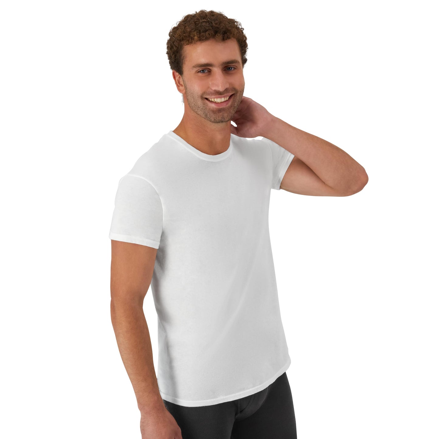 Hanes Men's Undershirt Packs, Stay-Tucked Soft Cotton Undershirts, Best Undershirts for Men, White/Black/Asstd Multipacks