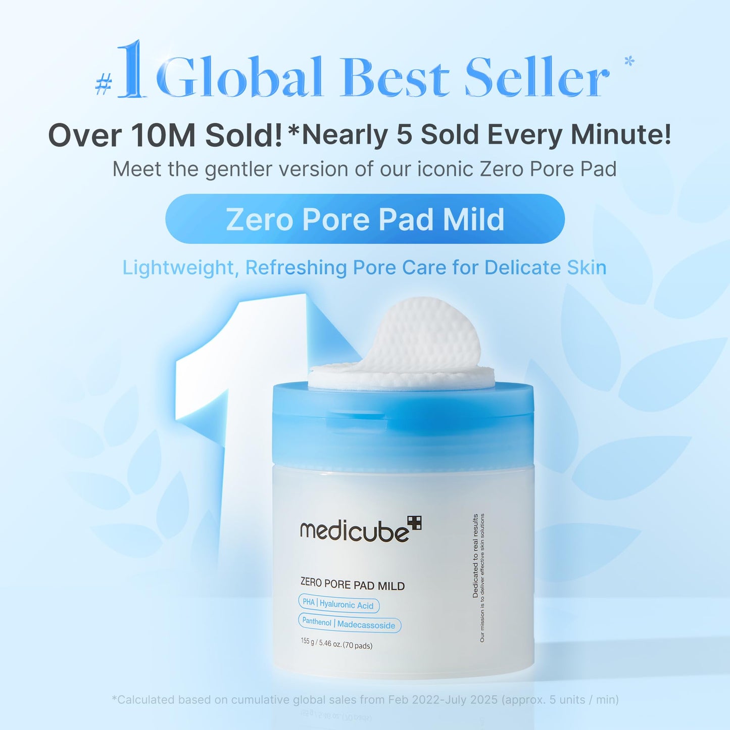 medicube Toner Pads Zero Pore Pad 2.0 for Exfoliation and Pore Care | Dual-Textured Facial Pad with 4.5% AHA Lactic Acid, 0.45% BHA Salicylic Acid - For All, Korean Skin Care, 70 Pads, 1 Pack