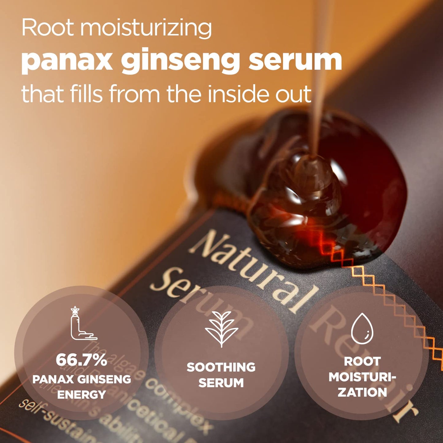 Natural Repair Serum - Hydrating & Nourishing Face Serum with Ginseng Extract - Antioxidant & Rejuvenating - Highly Concentrated Formula for Night Treatment - Skin Irritation Free, 1.01 fl.oz.