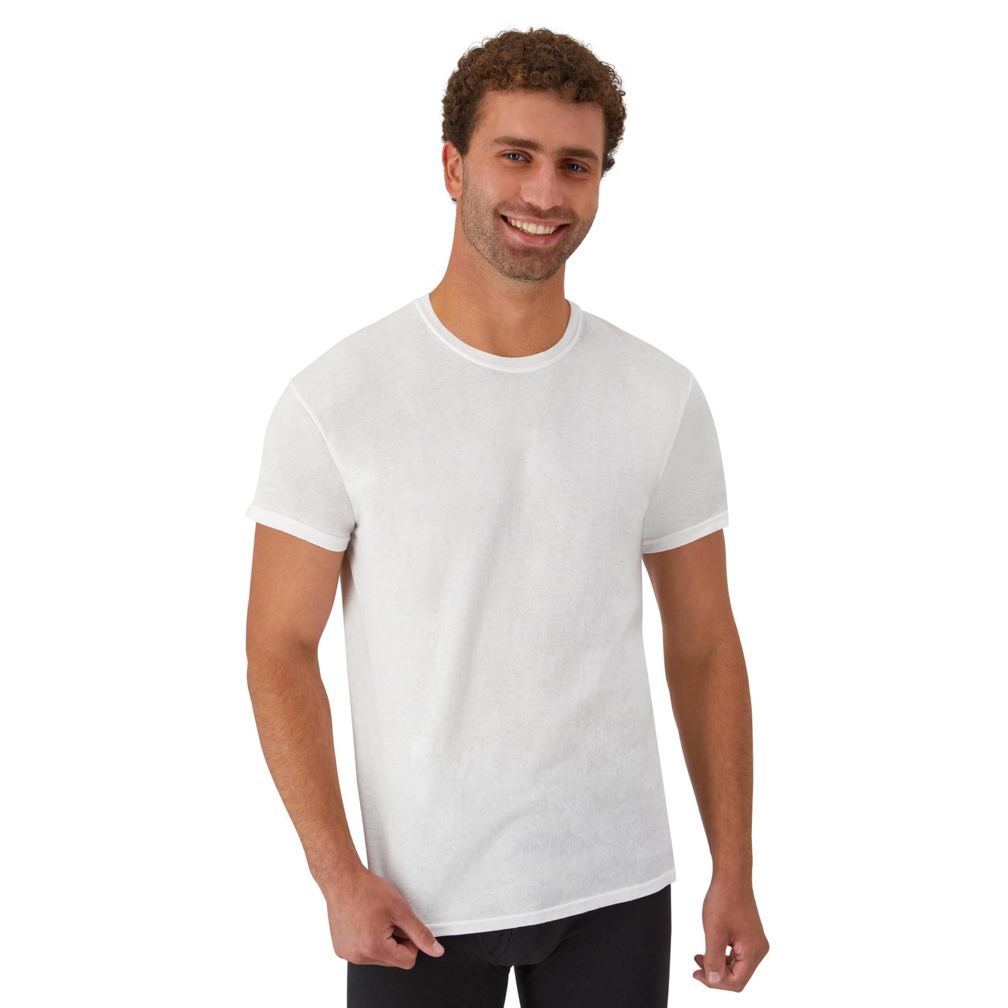 Hanes Men's Undershirt Packs, Stay-Tucked Soft Cotton Undershirts, Best Undershirts for Men, White/Black/Asstd Multipacks