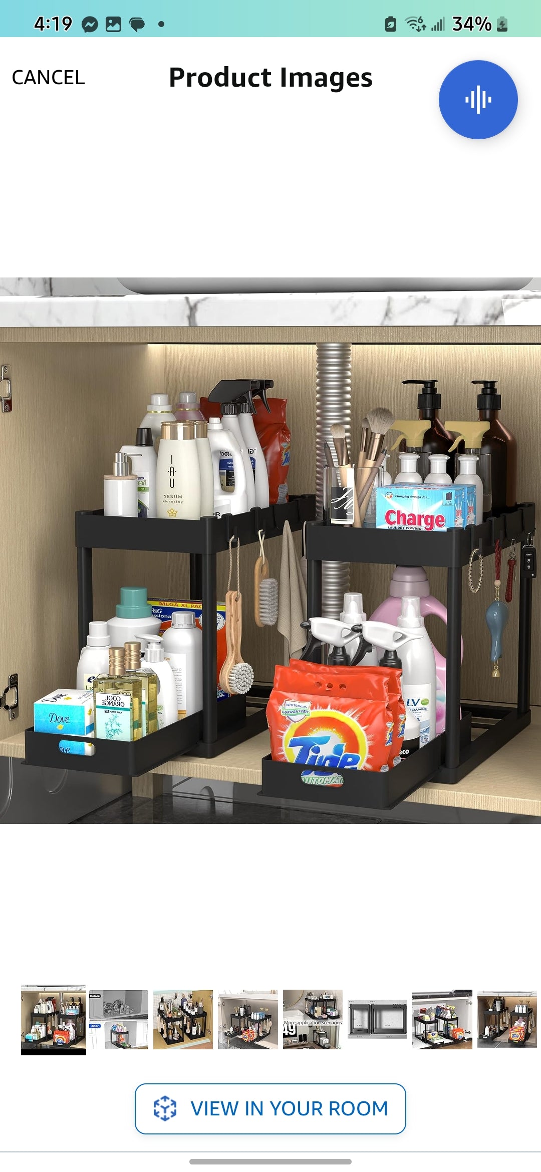 Under sink shelves